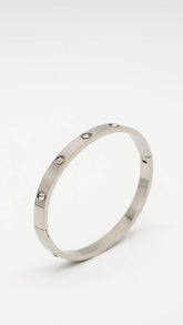 Lustre Silver Bangle